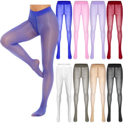 Women’s Sheer Pantyhose Stretchy Tights Solid Color Waistband Hosiery Gift